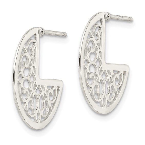 Sterling Silver Filigree Post Earrings