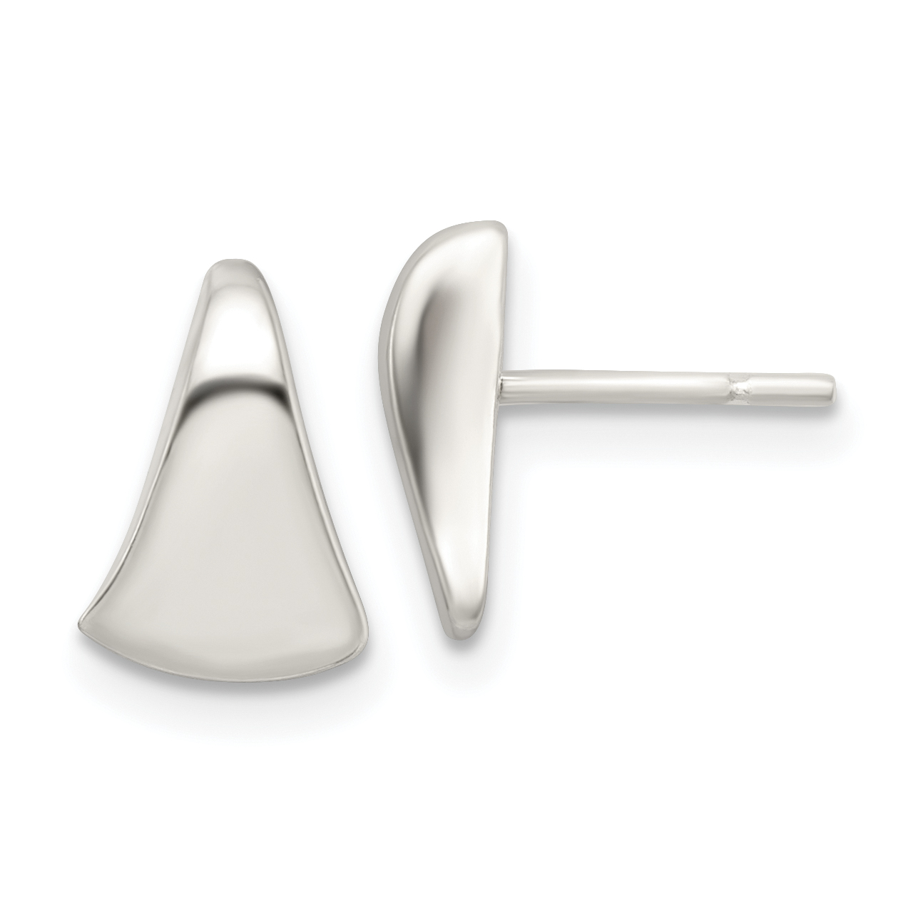 Sterling Silver Polished Fancy Wedge-shaped Post Earrings (QE16021)
