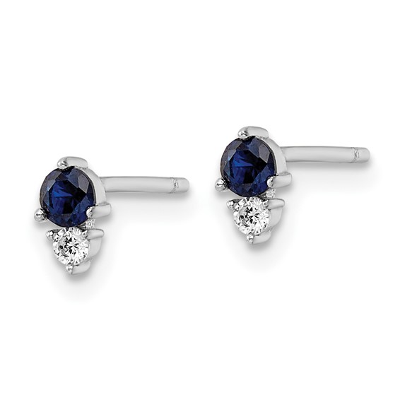 Sterling Silver CZ Post Earrings