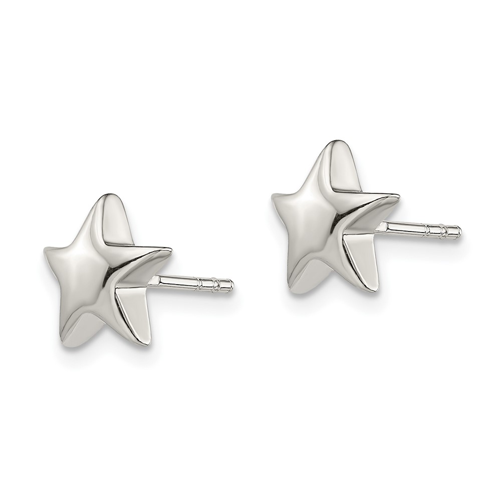 Sterling Silver Star Earrings (QE1636)