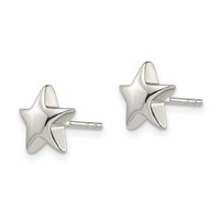 Sterling Silver Star Earrings view 2