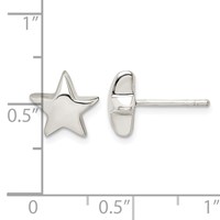 Sterling Silver Star Earrings view 4