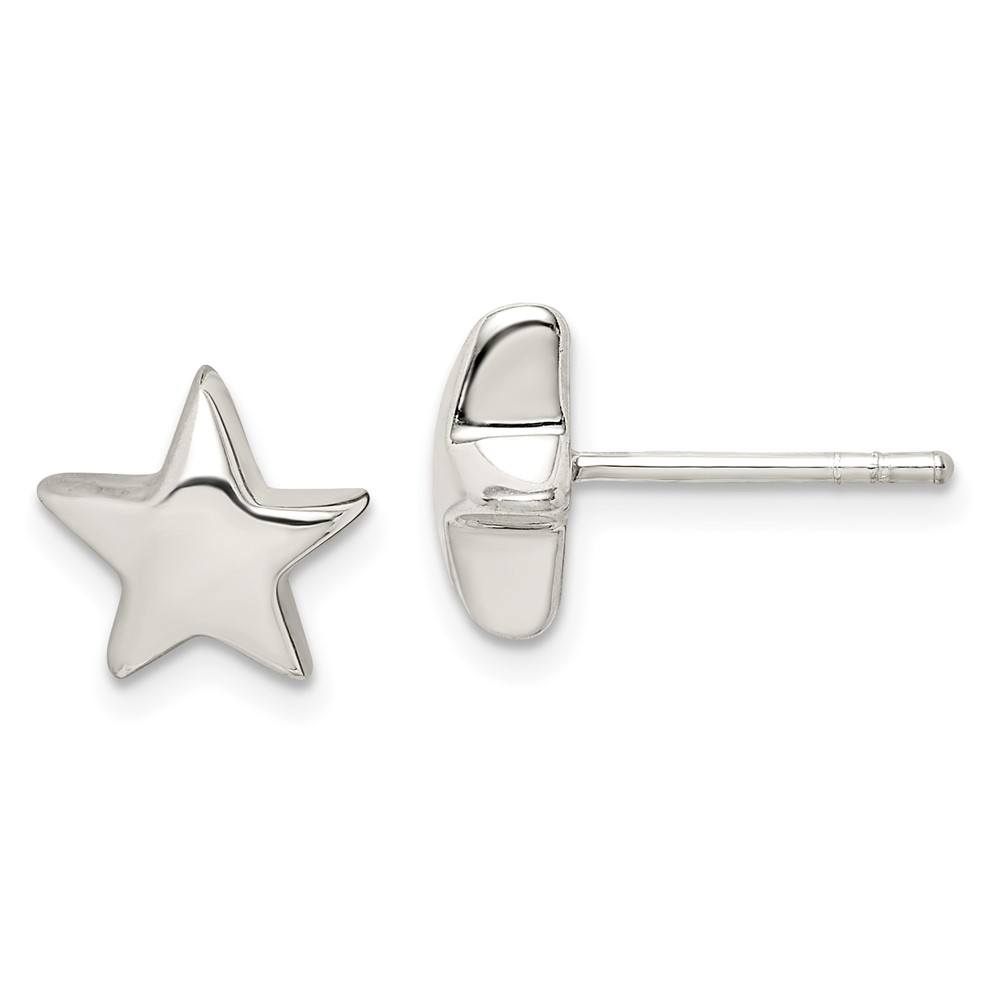 Sterling Silver Star Earrings (QE1636)