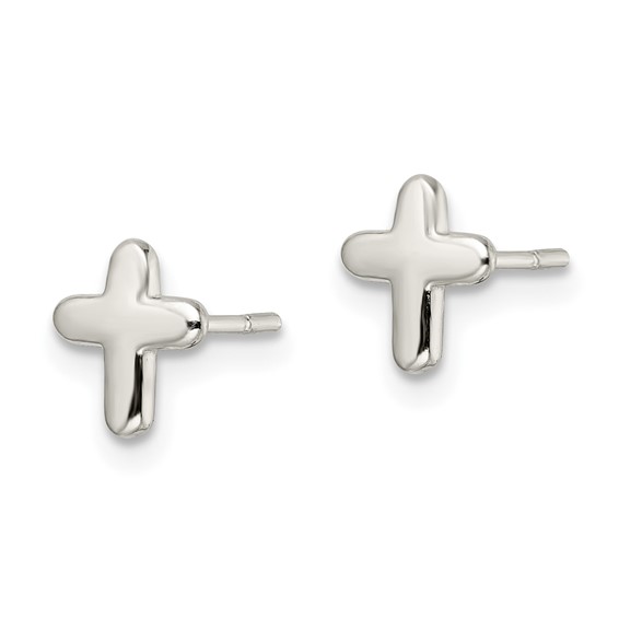 Sterling Silver Cross Post Earrings