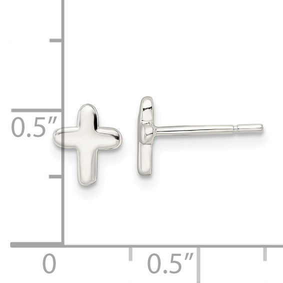 Sterling Silver Cross Post Earrings