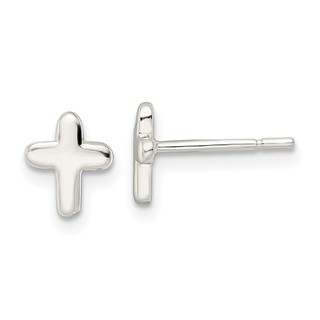 Sterling Silver Cross Post Earrings