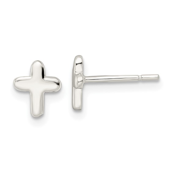 Sterling Silver Cross Post Earrings