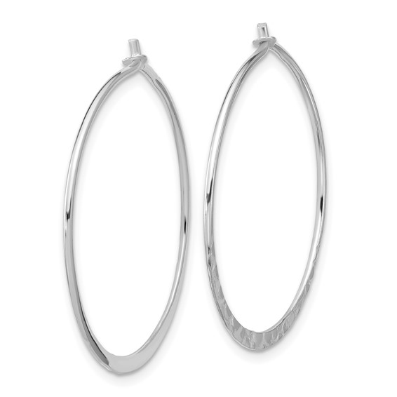 Sterling Silver Hammered Hoop Earrings