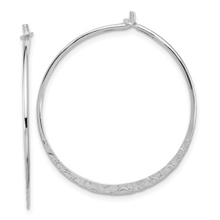 Sterling Silver Hammered Hoop Earrings