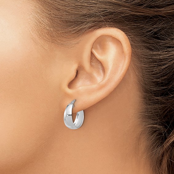 Sterling Silver Graduating Hoop Earrings