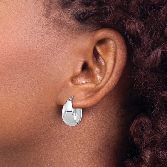 Sterling Silver Graduating Hoop Earrings