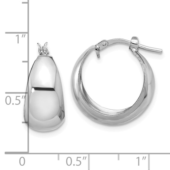 Sterling Silver Graduating Hoop Earrings