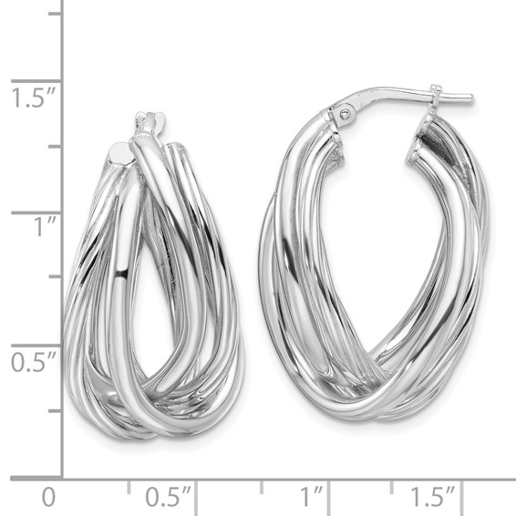 Sterling Silver Twisted Hoop Earrings