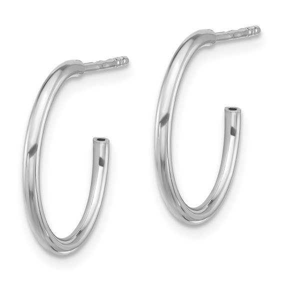 Sterling Silver C-hoop Post Earrings