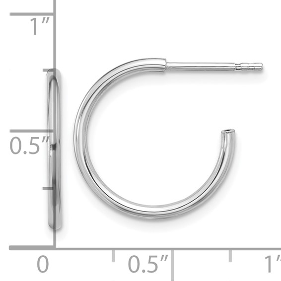 Sterling Silver C-hoop Post Earrings