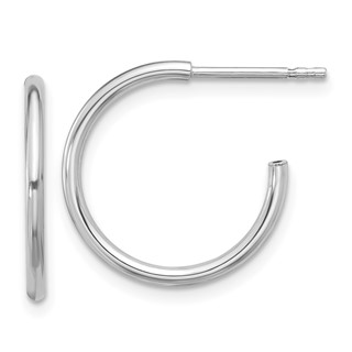 Sterling Silver C-hoop Post Earrings