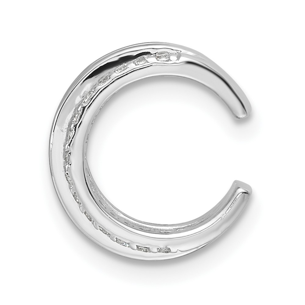 Sterling Silver Rhodium-plated Polished 4 Row CZ Single Cuff Earring (QE17088)