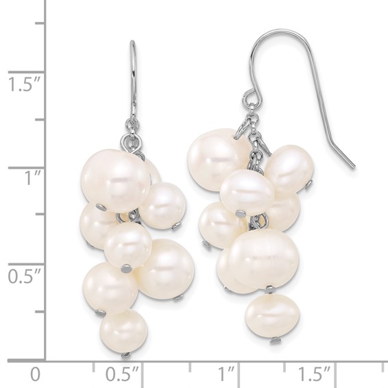 Sterling Silver FWC Pearl Dangle Earrings