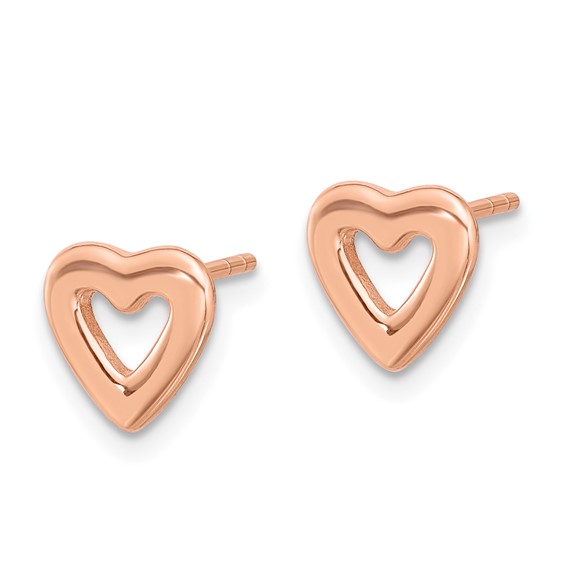 Open Heart Post Earrings                    