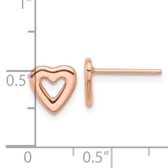 Open Heart Post Earrings                    