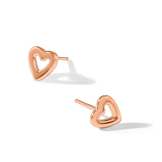 Open Heart Post Earrings                    