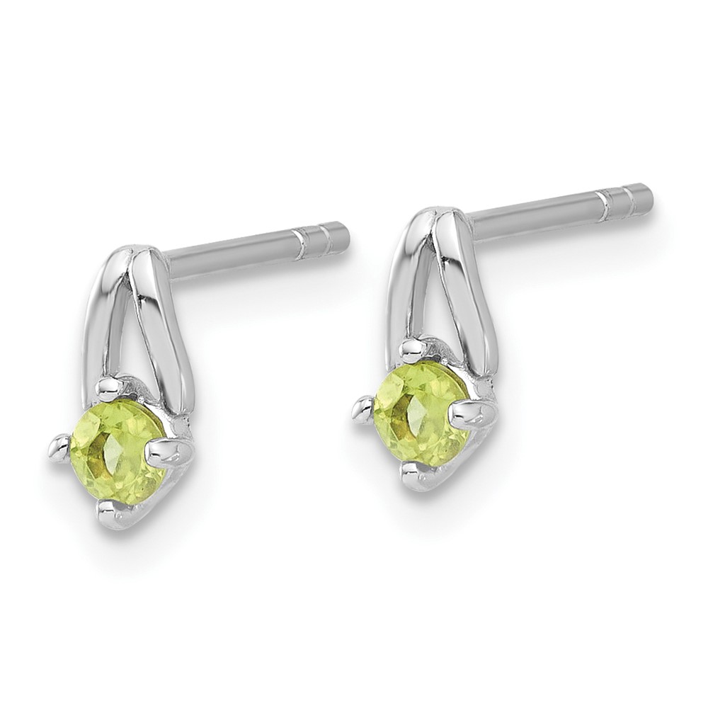 Sterling Silver Rhodium-plated .24PE Peridot Post Earrings (QE17753PE)