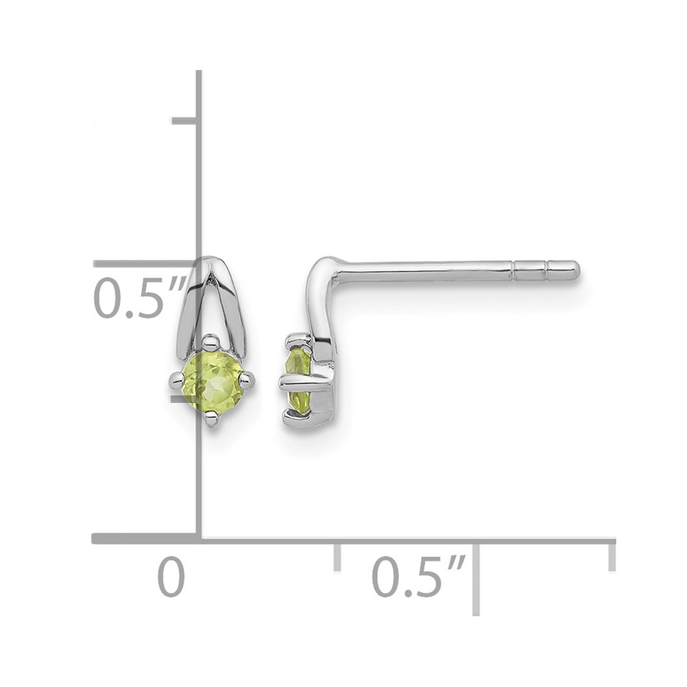 Sterling Silver Rhodium-plated .24PE Peridot Post Earrings (QE17753PE)