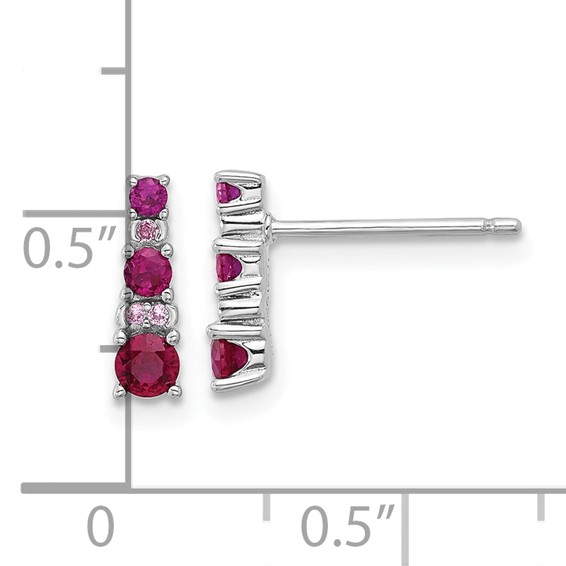 Gemstone & White Sapphire Earrings