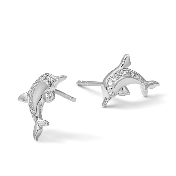 Sterling Silver RH-pl Cr.Opal Wave 16in Necklace w/2in ext/Earring Set