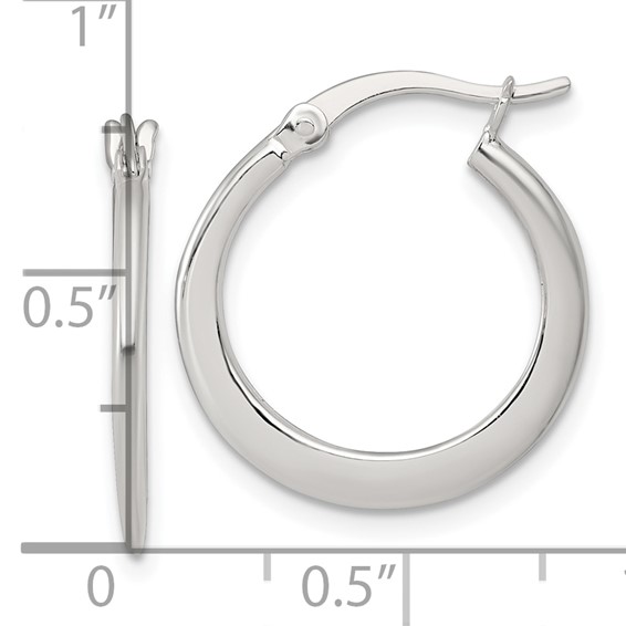 Sterling Silver Graduating Hoop Earrings