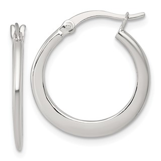 Sterling Silver Graduating Hoop Earrings
