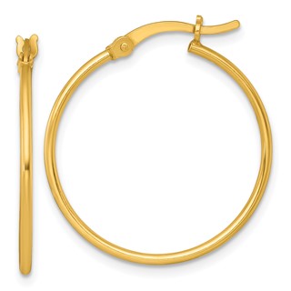 Sterling Silver Plated 1.25mm Hoop Earrings