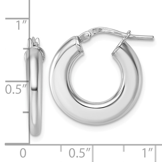 Sterling Silver Graduating Hoop Earrings