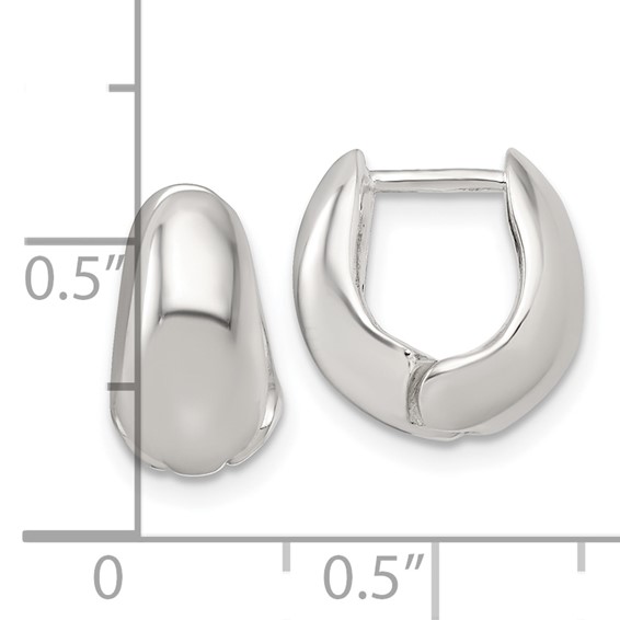 Sterling Silver Graduating Hinged Hoop Earrings