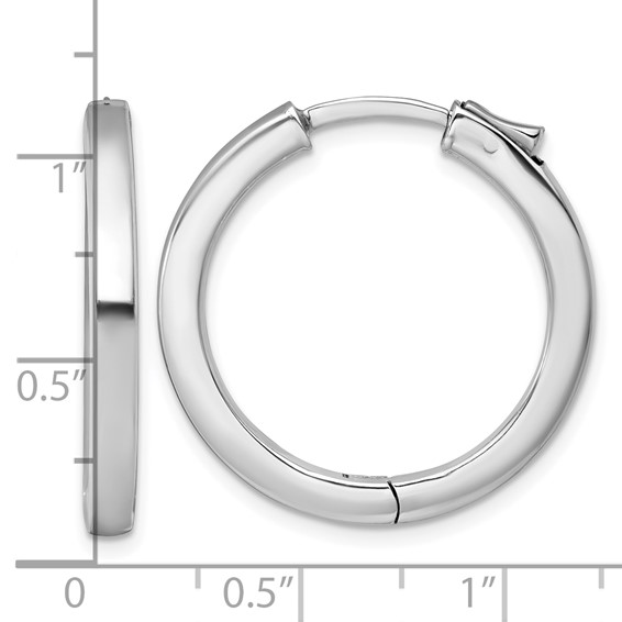 Sterling Silver Hinged Hoop Earrings