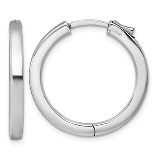 Sterling Silver Hinged Hoop Earrings