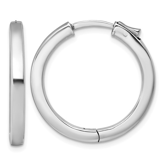 Sterling Silver Hinged Hoop Earrings