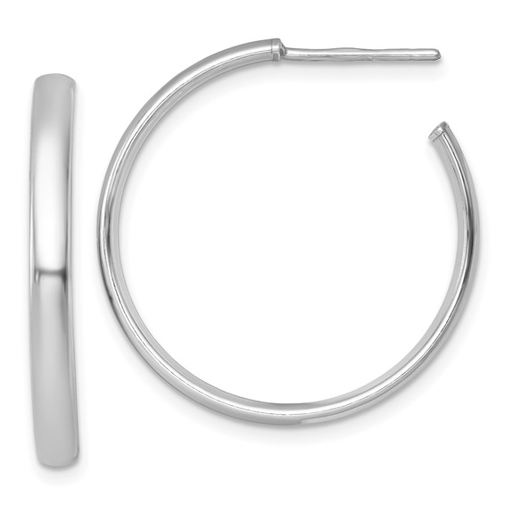 Sterling Silver 3mm C-hoop Post Earrings