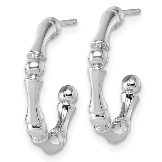 Sterling Silver C-hoop Post Earrings