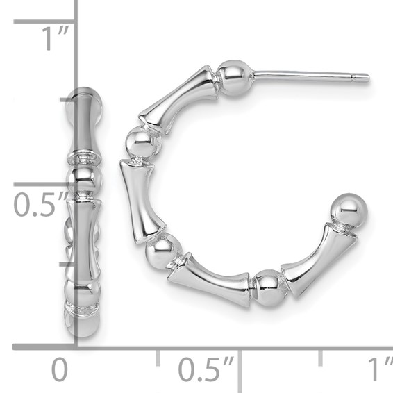 Sterling Silver C-hoop Post Earrings