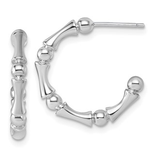 Sterling Silver C-hoop Post Earrings