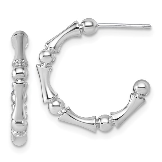 Sterling Silver C-hoop Post Earrings