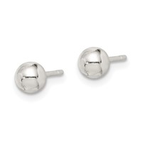 Sterling Silver 5mm Ball Earrings view 2