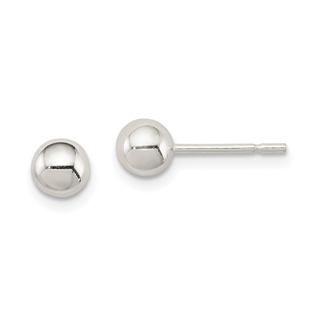Sterling Silver 5mm Ball Earrings (QE182)