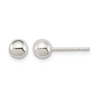 Sterling Silver 5mm Ball Earrings view 1