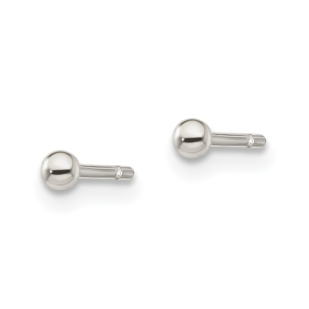Sterling Silver Polished 2mm Ball Earrings (QE1829)