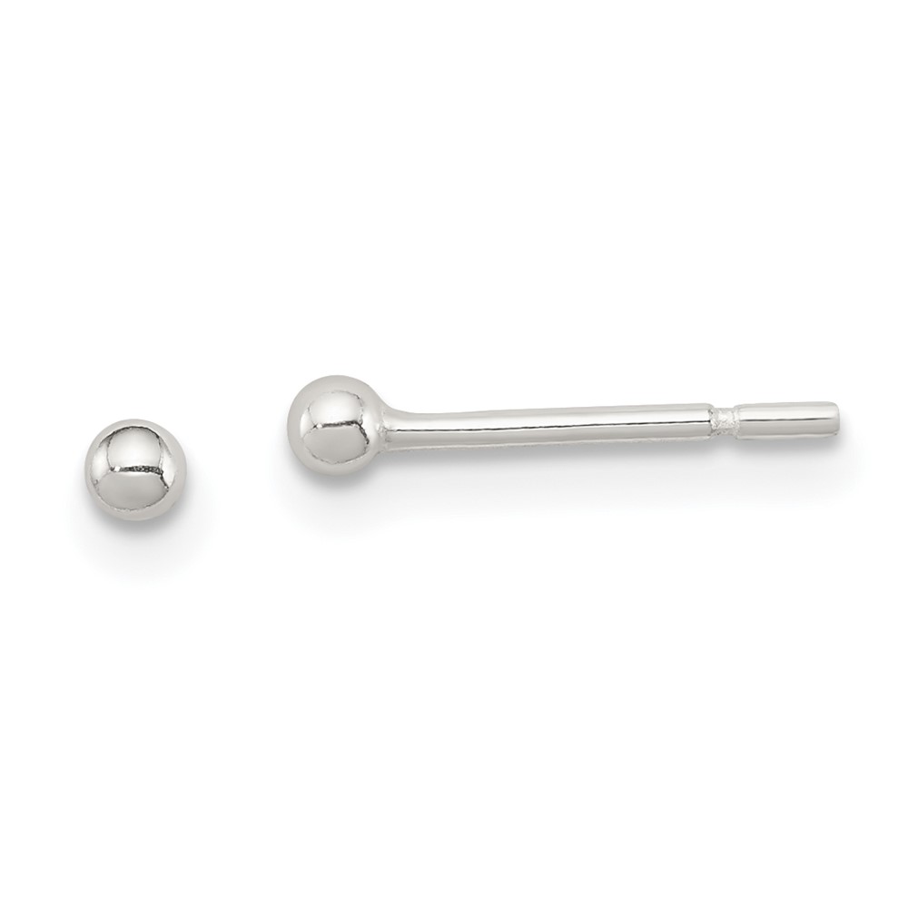 Sterling Silver Polished 2mm Ball Earrings (QE1829)