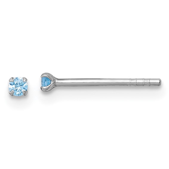 Sterling Silver CZ Childrens Stud Earrings