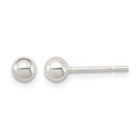 Sterling Silver 4mm Ball Earrings view 1