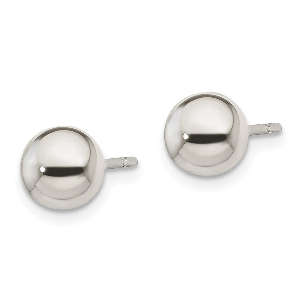 Sterling Silver Polished 7mm Ball Earrings (QE1832)